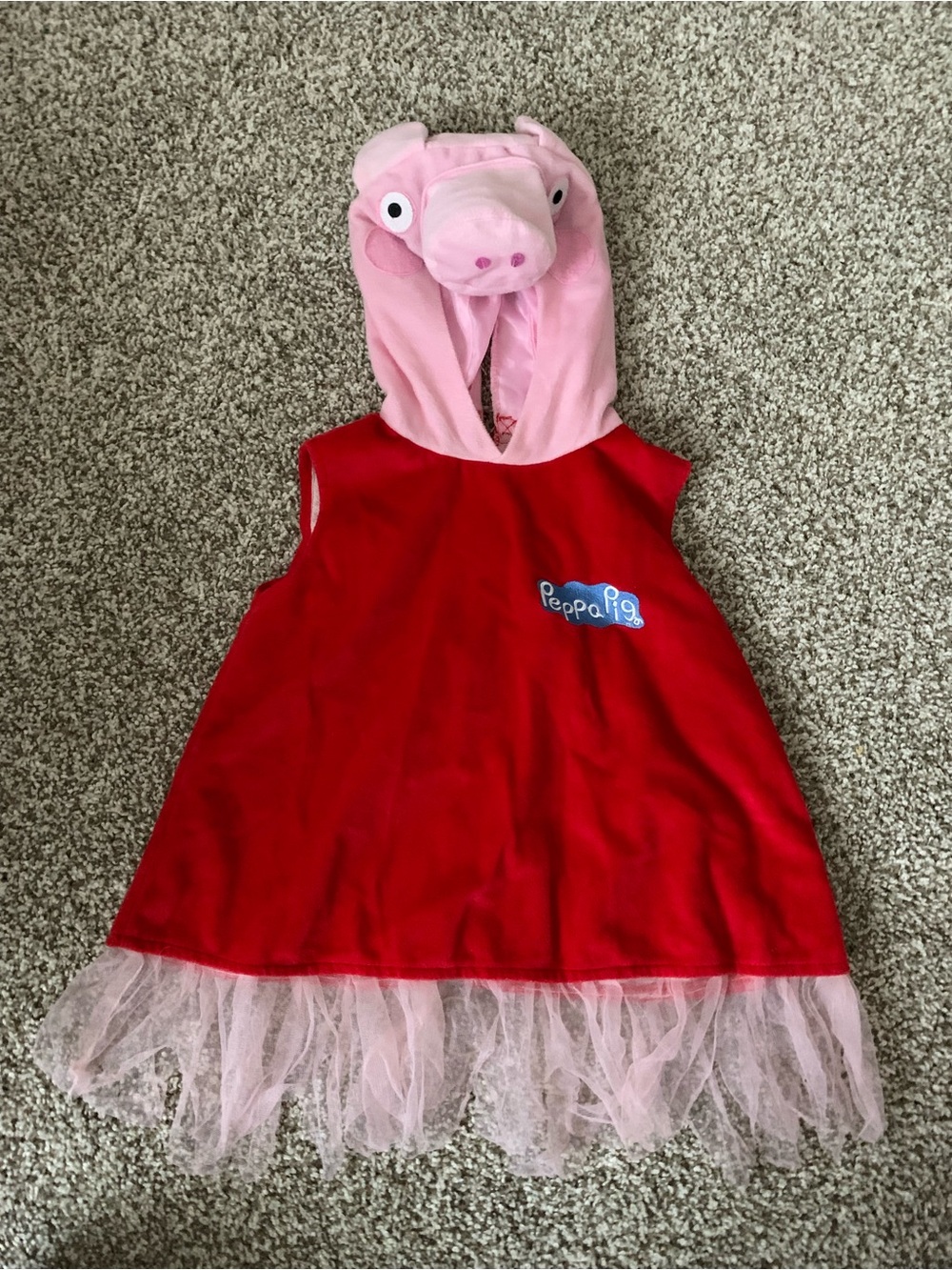 Peppa Pig Halloween Costume with Pink Hood 3-4T kids